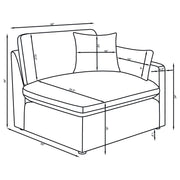 Hobson 4-piece Upholstered Modular Sectional Sofa Ivory - 551451-SETB