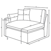 Hobson 5-piece Upholstered Modular Sectional Sofa Charcoal - 551455-SETA