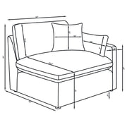 Hobson 5-piece Upholstered Modular Sectional Sofa Ivory - 551451-SETA