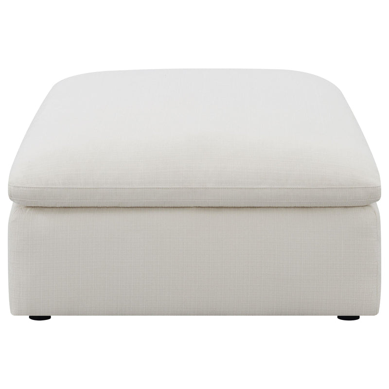Hobson Square Upholstered Ottoman Ivory - 551453