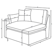 Hobson Upholstered LAF Chair Ivory - 551454LAF