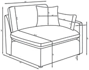 Hobson Upholstered RAF Chair Charcoal - 551458RAF