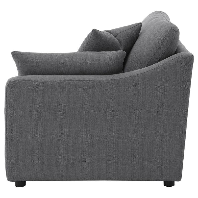 Hobson Upholstered RAF Chair Charcoal - 551458RAF