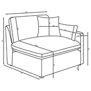 Hobson Upholstered RAF Chair Ivory - 551454RAF