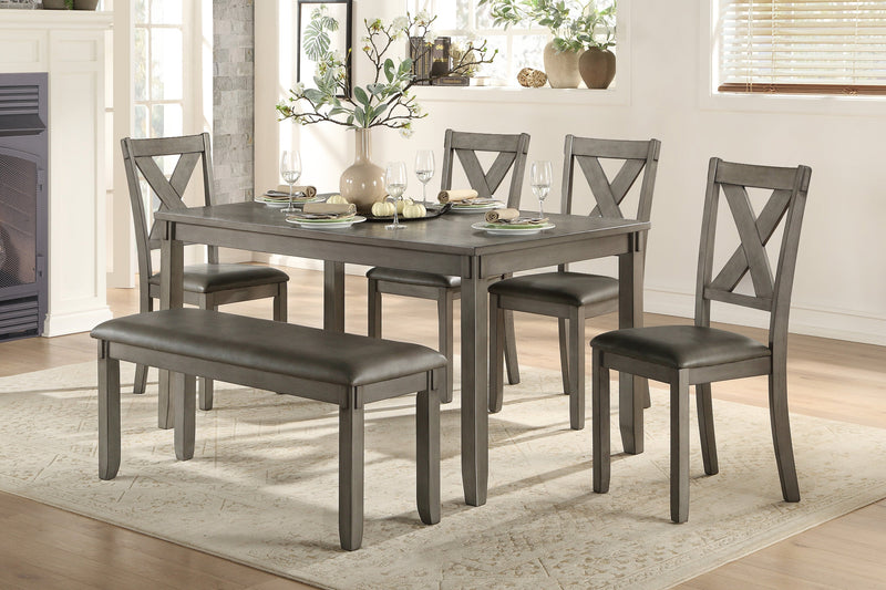 Holders Gray 6 - Piece Dining Set - Lara FurnitureDining Room Set