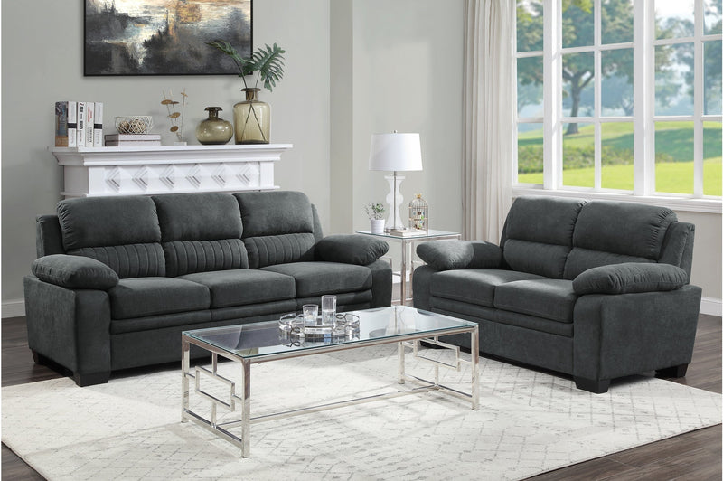 Holleman Dark Gray Living Room Set - Lara FurnitureLiving Room Set