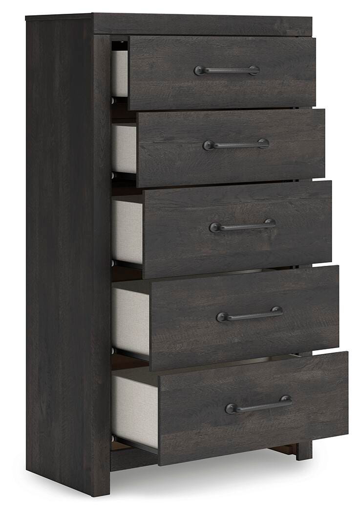 Hollivern Dark Gray Chest of Drawers - PCB2108-46