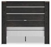Hollivern Dark Gray Queen Panel Bed, Dresser, Mirror and Nightstand - PCB2108B25