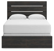 Hollivern Dark Gray Queen Panel Bed, Dresser, Mirror and Nightstand - PCB2108B25