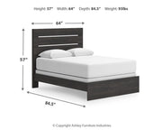 Hollivern Dark Gray Queen Panel Bed - PCB2108B2