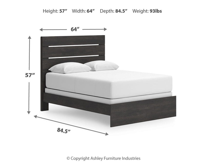 Hollivern Dark Gray Queen Panel Bed - PCB2108B2