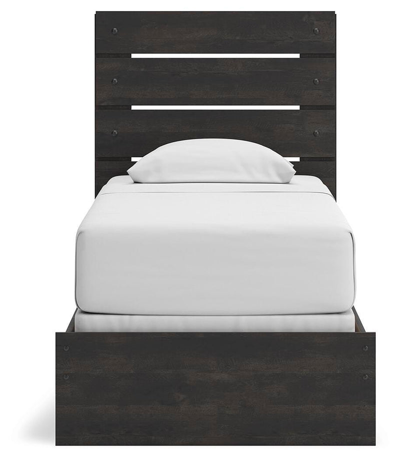 Hollivern Dark Gray Twin Panel Bed - PCB2108B11