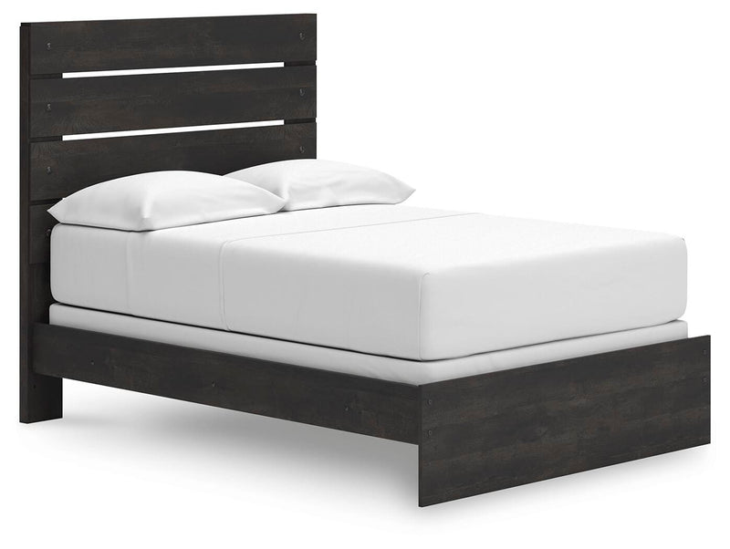 Hollivern Full Panel Bed and Dresser in Dark Gray - PKG021604