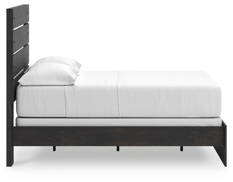 Hollivern Full Panel Bed and Dresser in Dark Gray - PKG021604