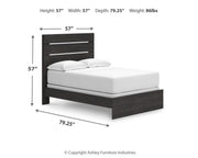 Hollivern Full Panel Bed and Dresser in Dark Gray - PKG021604