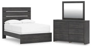 Hollivern Full Panel Bed, Dresser and Mirror - PCB2108B14