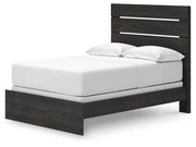 Hollivern Full Panel Bed, Dresser, Mirror and Nightstand in Dark Gray - PKG021601