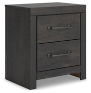 Hollivern Full Panel Bed, Dresser, Mirror and Nightstand in Dark Gray - PKG021601