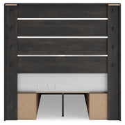 Hollivern Full Panel Bed with Storage and Dresser in Dark Gray - PKG021652