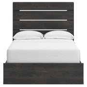 Hollivern Full Panel Bed with Storage, Dresser, Mirror, Chest and Nightstand in Dark Gray - PKG021651