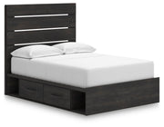 Hollivern Full Panel Storage Bed, Dresser, Mirror and Chest in Dark Gray - PKG021634