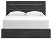 Hollivern King Panel Bed, Dresser and Nightstand in Dark Gray - PKG021621