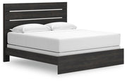 Hollivern King Panel Bed, Dresser and Nightstand in Dark Gray - PKG021621