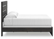 Hollivern King Panel Bed, Dresser, Mirror and 2 Nightstands in Dark Gray - PKG021615