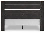 Hollivern King Panel Bed, Dresser, Mirror and 2 Nightstands in Dark Gray - PKG021615