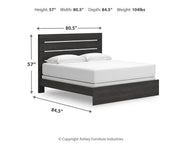 Hollivern King Panel Bed, Dresser, Mirror and Nightstand in Dark Gray - PKG021617