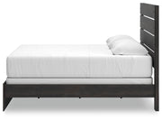 Hollivern King Panel Bed, Dresser, Mirror, Chest and Nightstand in Dark Gray - PKG021619