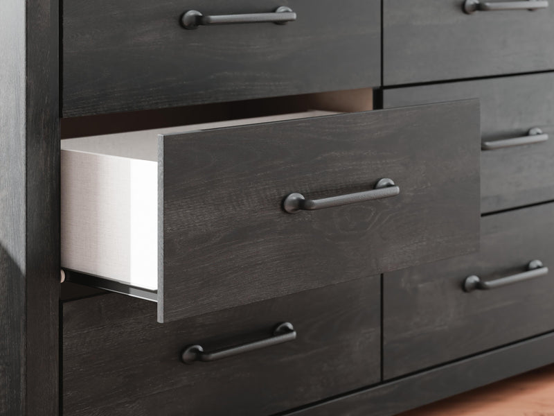 Hollivern Twin Panel Bed, Dresser and Nightstand in Dark Gray - PKG021594