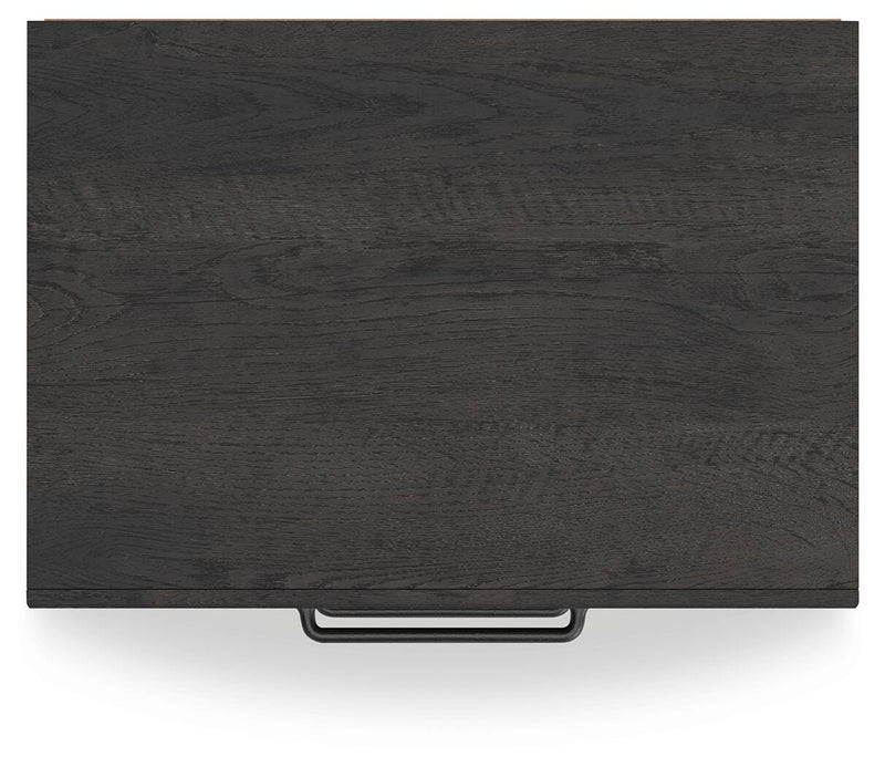 Hollivern Twin Panel Bed with Storage, Dresser and Nightstand in Dark Gray - PKG021645