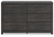 Hollivern Twin Panel Storage Bed, Dresser and Nightstand in Dark Gray - PKG021629