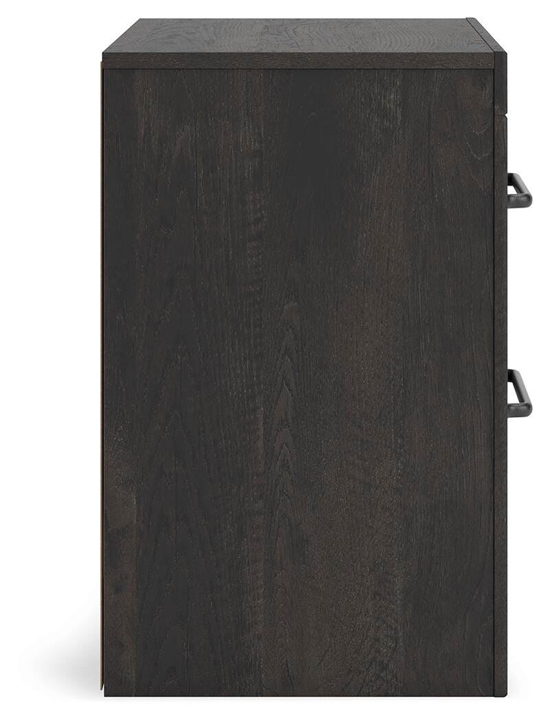 Hollivern Twin Panel Storage Bed, Dresser and Nightstand in Dark Gray - PKG021629