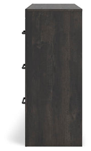 Hollivern Twin Panel Storage Bed, Dresser and Nightstand in Dark Gray - PKG021629