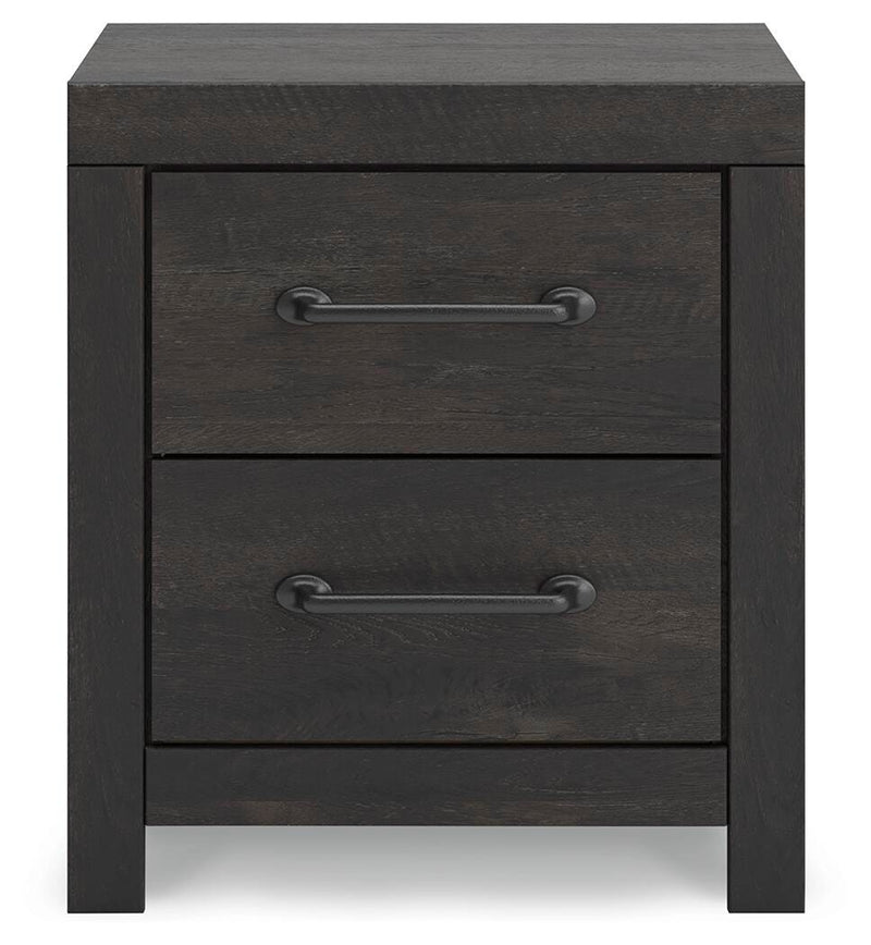 Hollivern Twin Panel Storage Bed, Dresser, Mirror, Chest and 2 Nightstands in Dark Gray - PKG021624