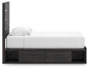 Hollivern Twin Panel Storage Bed, Dresser, Mirror, Chest and Nightstand in Dark Gray - PKG021627