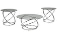 Hollynyx Chrome Finish Table (Set of 3) - Gate FurnitureOccasional Table Set