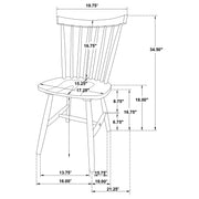 Hollyoak Windsor Wood Dining Side Chair Black (Set of 2) - 183042