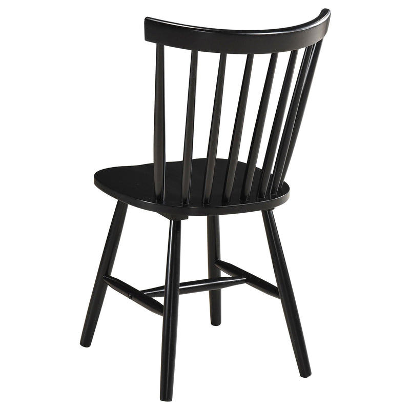 Hollyoak Windsor Wood Dining Side Chair Black (Set of 2) - 183042