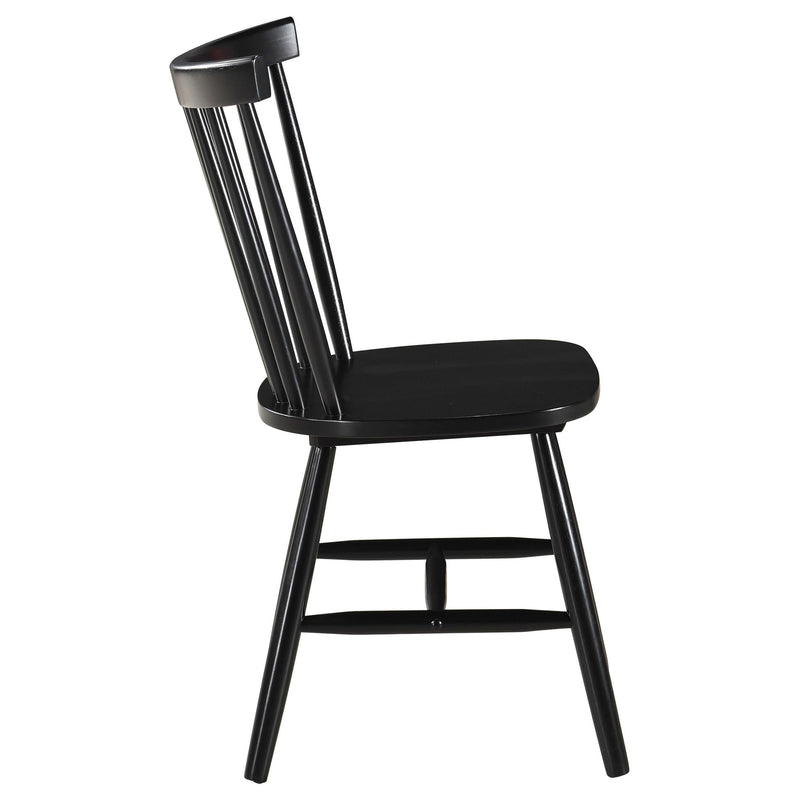 Hollyoak Windsor Wood Dining Side Chair Black (Set of 2) - 183042