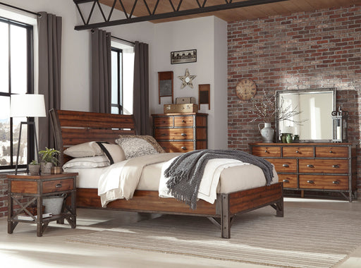 Holverson Rustic Brown Platform Bedroom Set - Lara FurnitureBedroom Set