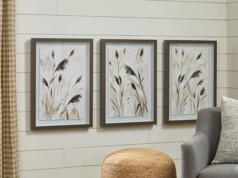 Honslow Brown/Black/White Wall Art (Set of 3) - A8000506