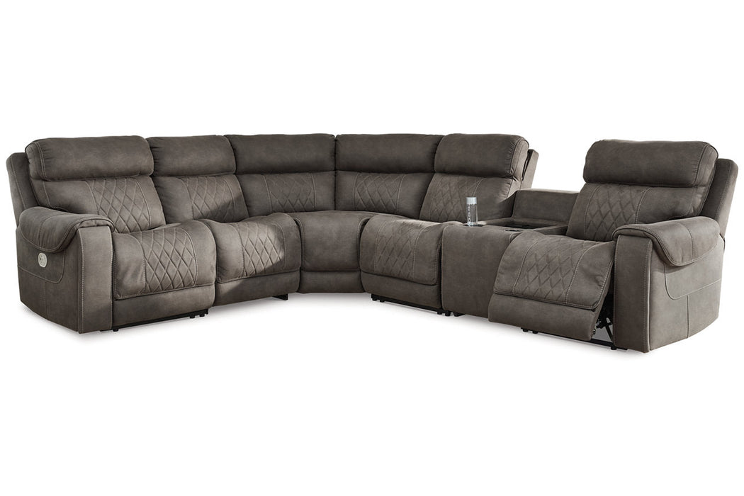Hoopster Gunmetal 6 - Piece Power Reclining Sectional - Gate FurniturePower Reclining Sectional