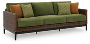 Horizon Hall Brown Outdoor Sofa, 2 Lounge Chairs, Ottoman and Coffee Table - P572P3