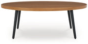 Horizon Hall Outdoor Sofa and 2 Chairs with Coffee Table in Brown/Green from Ashley - Lara Furniture