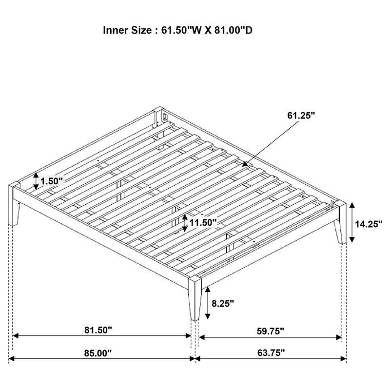 Hounslow Queen Universal Platform Bed Cappuccino - 300555Q