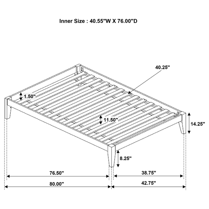 Hounslow Twin Universal Platform Bed Cappuccino - 300555T