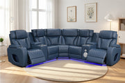 Houston Blue 3-pc Sectional - HOUSTON-BL-3-PC-SEC